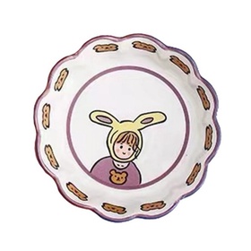 Cartoon Girl Salatschale 7,5″ Lila